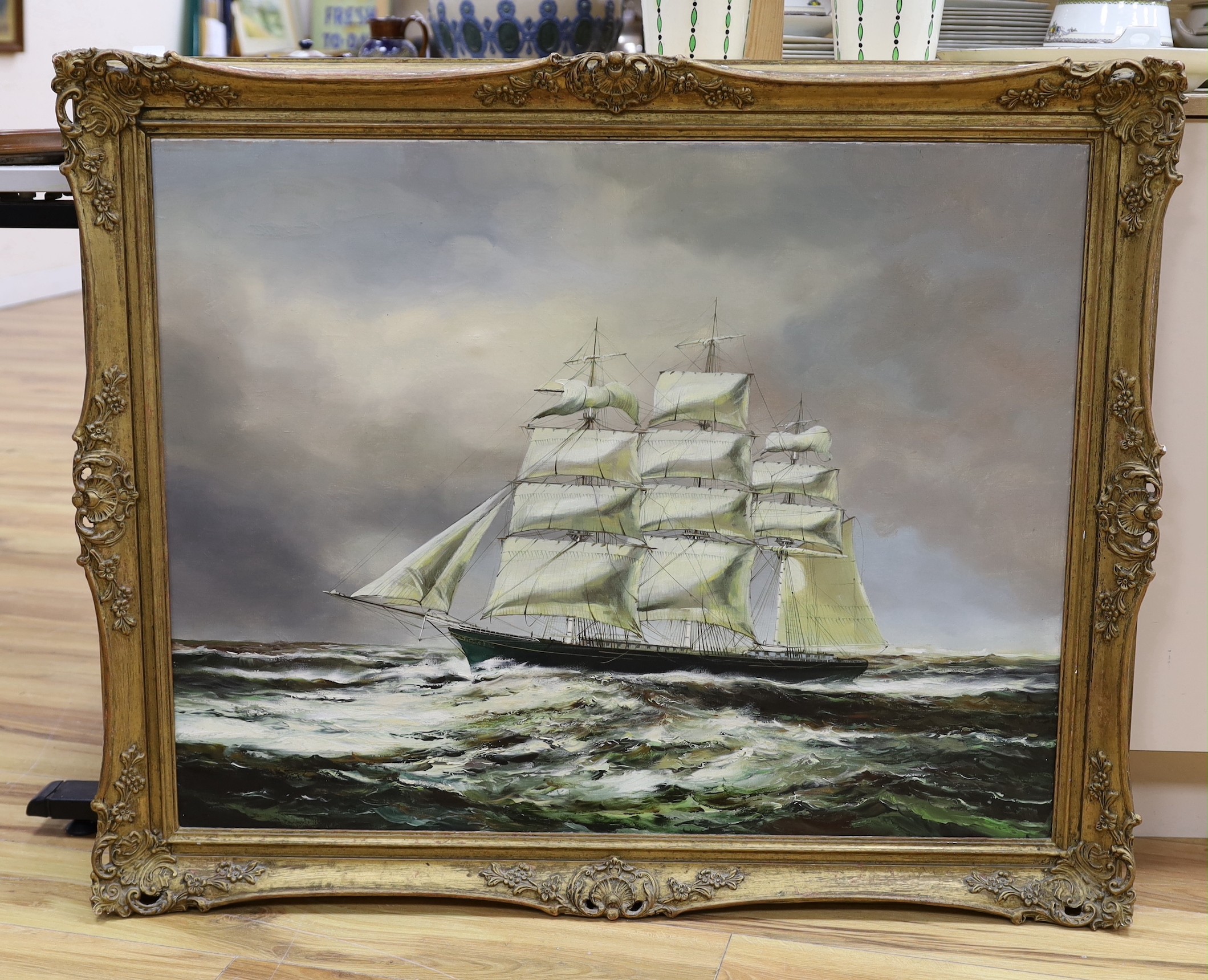 James J. Brereton (b.1954), oil on canvas, 'Thermopylae', signed, 70 x 90cm